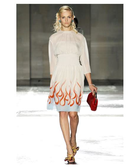 prada new collection dresses|Prada silk dress.